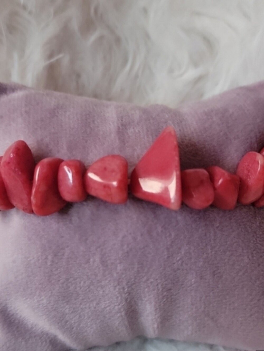 Pink Thulite Stretch Bracelet - Picture 6 of 6